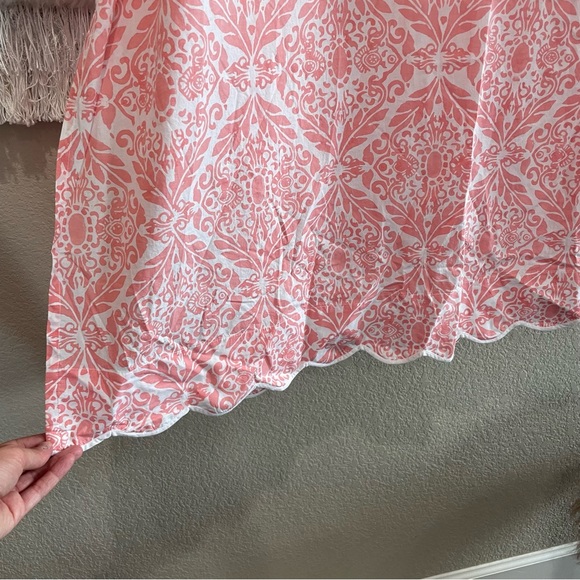 Heidi Carey Coral Filigree Slip Nightgown Dress - Picture 3 of 11